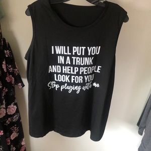 NWT Women’s black tank top 3X